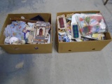 (2) Large Boxes of Material and Crafting Supplies