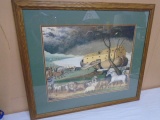 Beautiful Oak Framed Noah's Ark Print