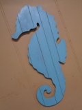 Large Wooden Sea Horse Wall Décor