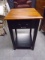 Beautiful Solid Oak Painted Bottom Side Stand w/Drawer