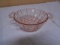 Old Café Pink Depression Glass Double Handled Bowl