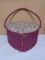 Vintage Heart Shaped Sewing Basket