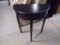 Wooden Black Painted Half Moon Table w/ 2 Pull Out Drawers