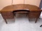 Solid Wood Crescent Shaped Desk