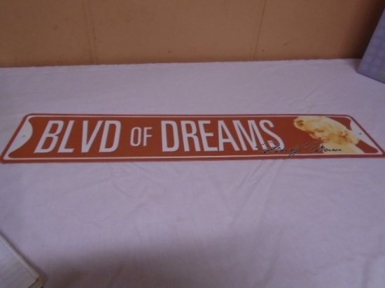 Marilyn Monroe Blvd Of Dreams Metal Sign