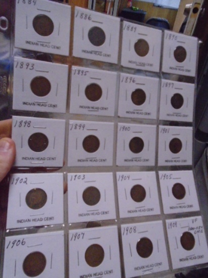 (20) Assorted Date Indian Head Cents