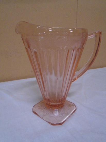 Jeannette Pink Depression Glass Adam Pattern 32 Ounce Pitcher