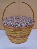 Carnations Handmade Basket w/ Lid