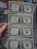 (4) 1957 One Dollar Silver Certificates