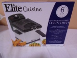 Elite Cuisine 6 Cup Stainless Steel Deep Fryer