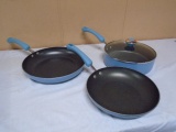 3pc Set of Paula Dean Non-Stick Skillets