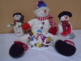 4pc Group of Snowman Items