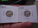 1919 and 1939 Mercury Dimes