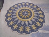 Beautiful Round Scalloped Area Rug