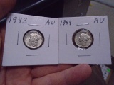 1943 and 1944 Mercury Dimes