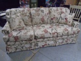 Beautiful Like New England Floral Print Sofa w/Matching Pillowa