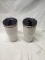 Pair of 32 Oz Stainless Steel Lined Insulated Travel Tumblers