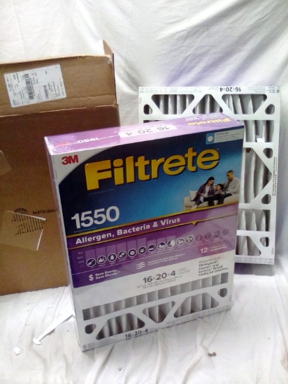 Pair of 3M Filtrete 1550 Air Filters