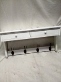 White Two Drawer 4 Hook 22