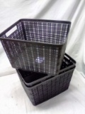 Qty. 3 Composite Baskets with handle cut outs