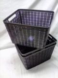Qty. 3 Composite Baskets with handle cut outs
