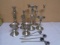 Large Group of Metal Candle Holders & Snuffers