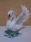 Beautiful Porcelain Bisque Swan Figurine