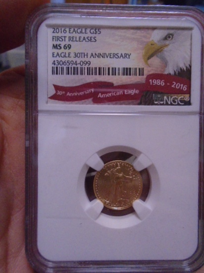 2016 5 Dollar Gold Eagle First Releases