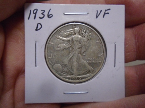 1936 D-Mint Walking Liberty Half Dollar