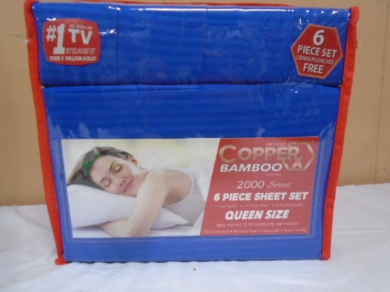 Brand New CopperX Bamboo 6 Pc. Queen Size Sheet Set