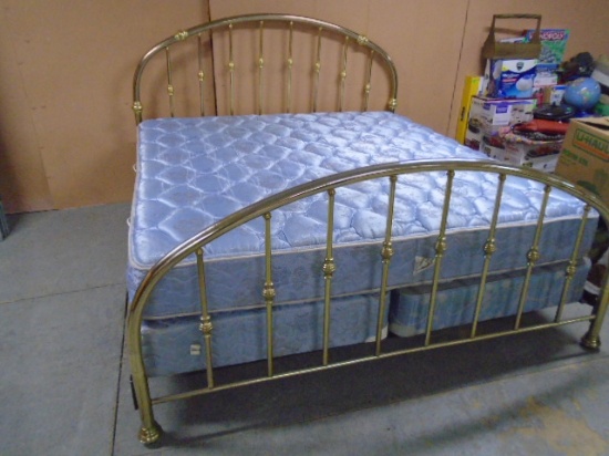 King Size Brass Bed Complete