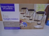 Better Homes & Gardens 3 Pack Class Jar Tealight Holders