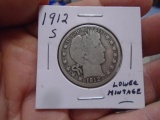 1912 S Mint Barber Half Dollar