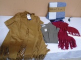 Ladies Jovie Vest/Maurices Long Sleeve Shirt/Blanket Wrap Scarf & Scarf Set