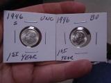 1946 S-Mint and 1946 Dimes