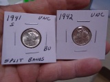 1941 S-Mint and 1942 Mercury Dimes