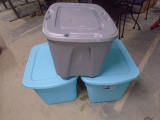 Group of 3 Stoarge Totes w/ Lids