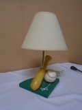 Wooden Baseball Table Lamp