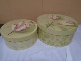 2 Round Hat Boxes