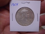 1954 Silver Franklin Half Dollar