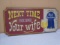 Wooden Pabst Blue Ribbon Bar Sign