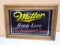 Miller High Life Wood Framed Glass Bar Sign