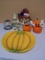 9pc Group of Autumn & Halloween Décor Items