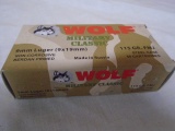 50 Round Box of Wolf 9 MM Luger Cartridges