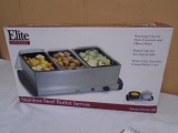 Elite Gourmet Stainless Steel Buffet Server