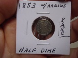 1853 w/ Arrows Half Dime