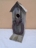 Rustic Bird House w/ Tin Roof