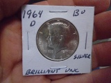 1964 D Mint Silver Kennedy Half Dollar