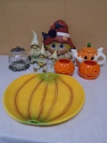 9pc Group of Autumn & Halloween Décor Items