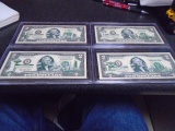 Group of (4) 2003 Statehood Two Dollar Notes